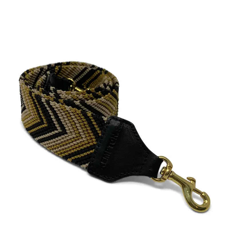 Mustard, Blush & Black Chevron Bag Strap
