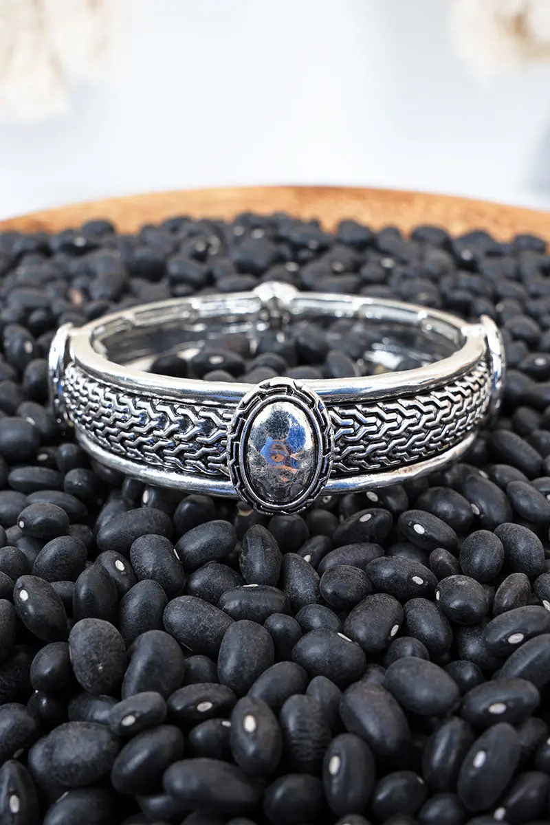 Mykonos Nights Silvertone Bracelet