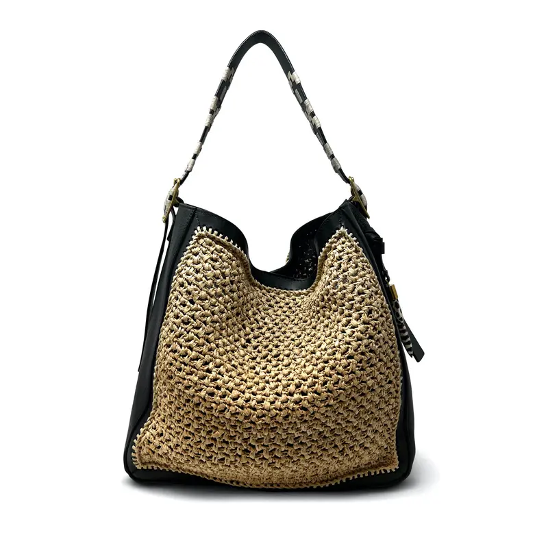 Natural Mesh Raffia Cowdray Hobo