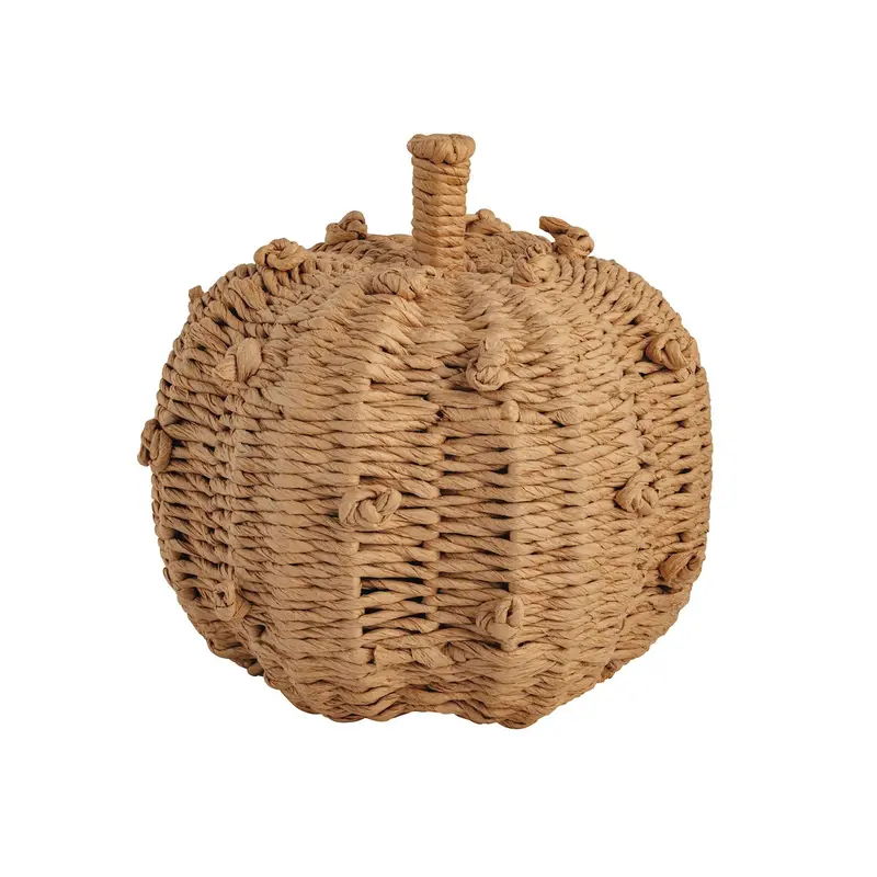 Natural Woven Knot Pumpkin by Mudpie