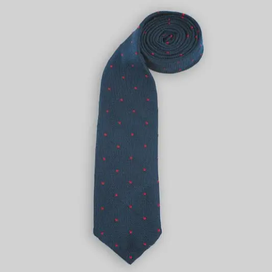 Navy Grenadine With Red Dots
