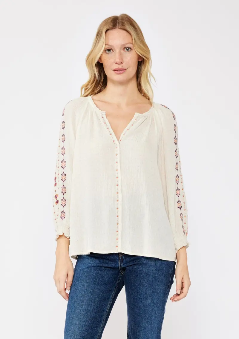 Nessie Embroidered Blouse