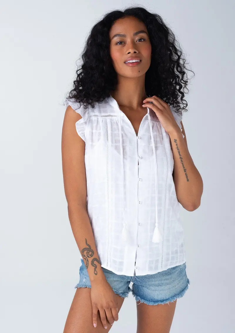Nicolette Flutter Sleeve Top