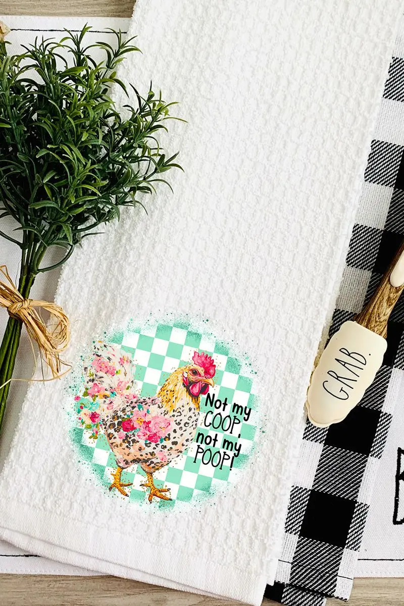 Not My Coop Waffle Kitchen Towel