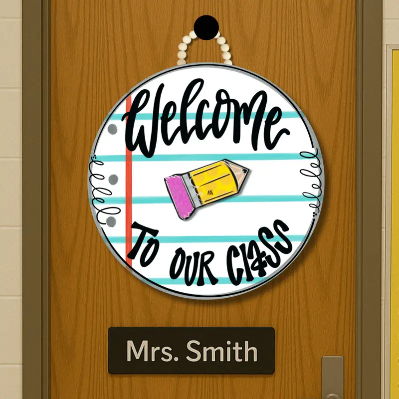 Notebook Welcome To Our Class Sign Hanger