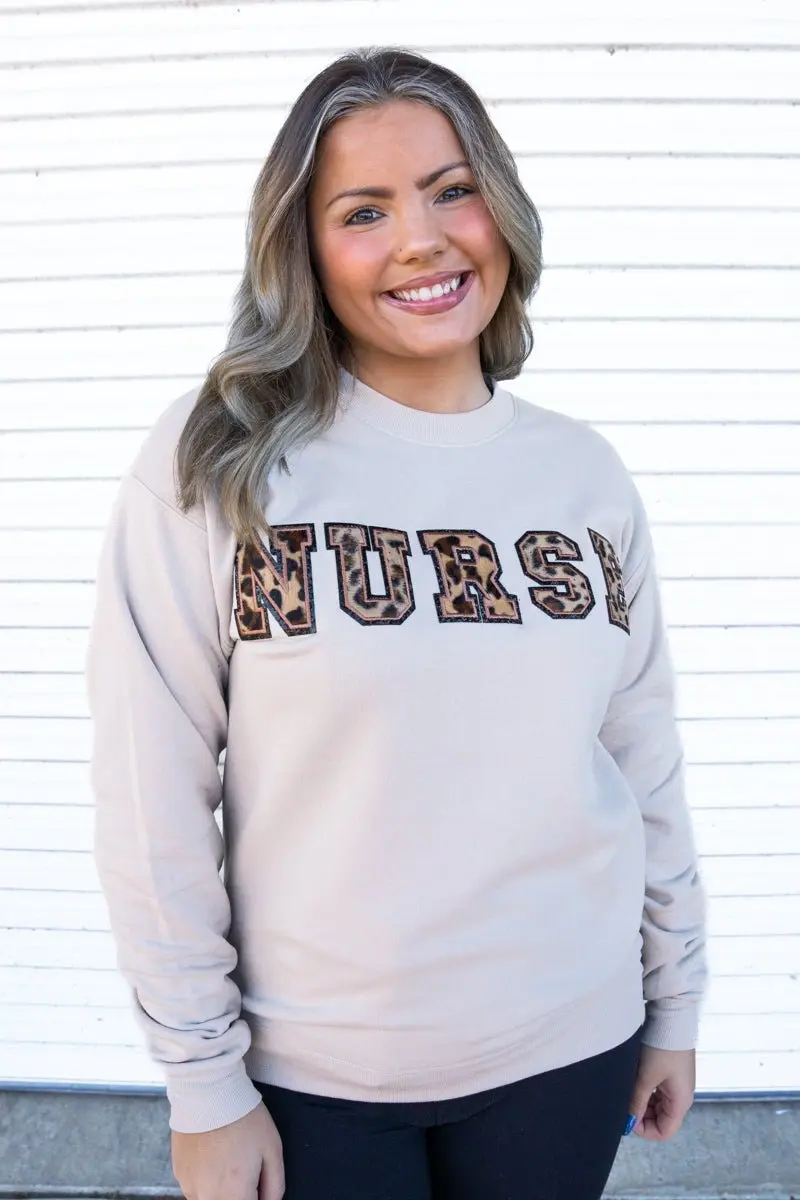 Nurse Chenille Patch Unisex NuBlend Crew Sweatshirt