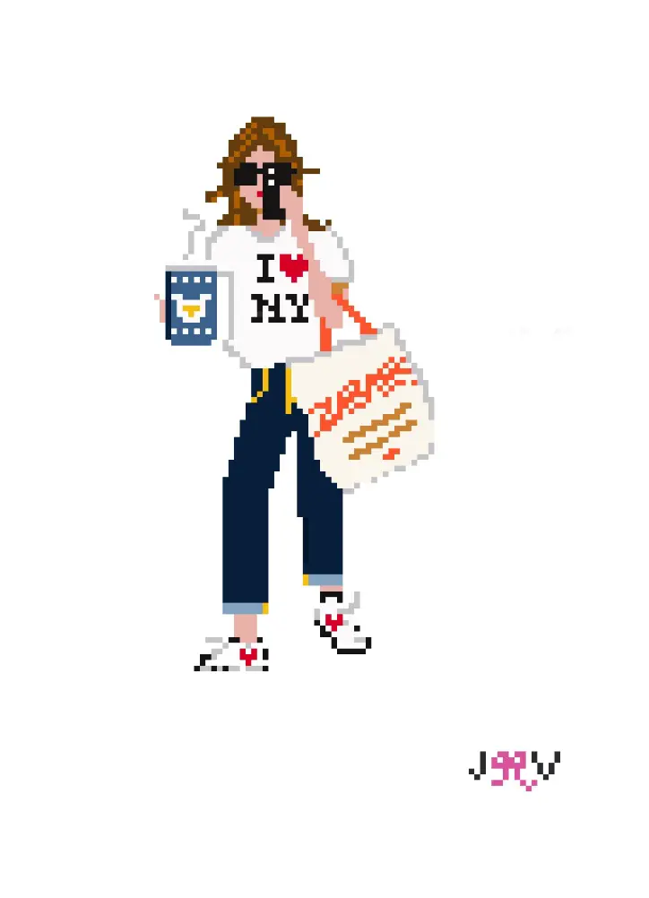 NYC Girl Needlepoint Canvas