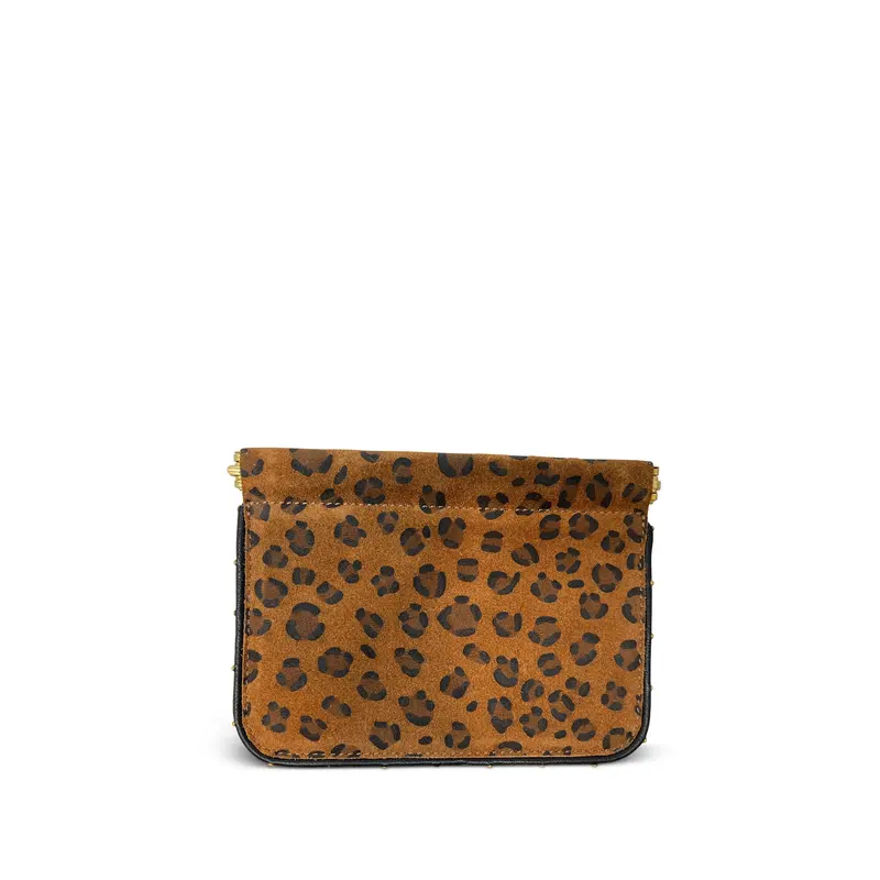 Ochre Leopard Small Snap Pouch