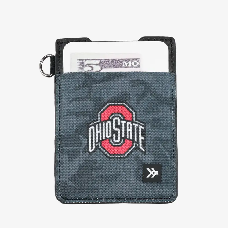 Ohio State Camo - Vertical Leather Wallet