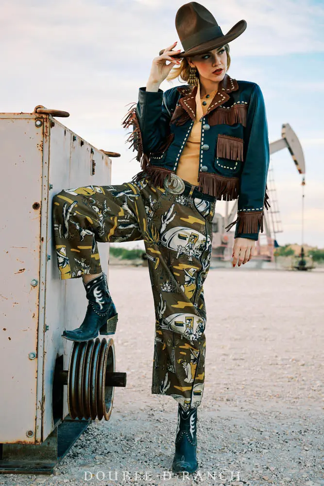 Oil Camp Barrel Pant in Print