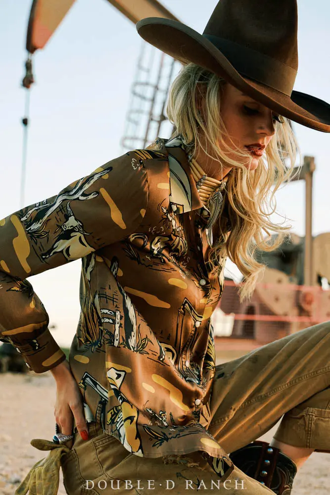 Oil Camp Blouse in Print