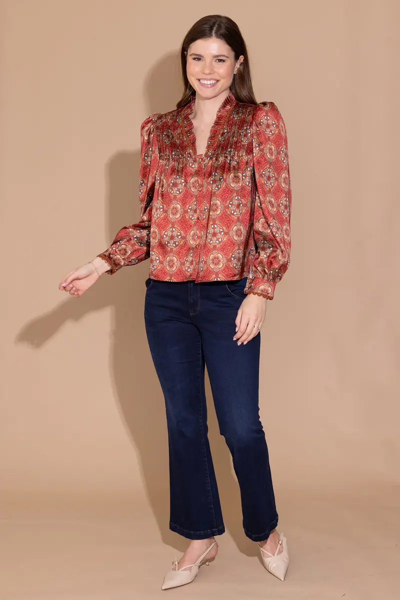 Oliver Top in Desert Jewel