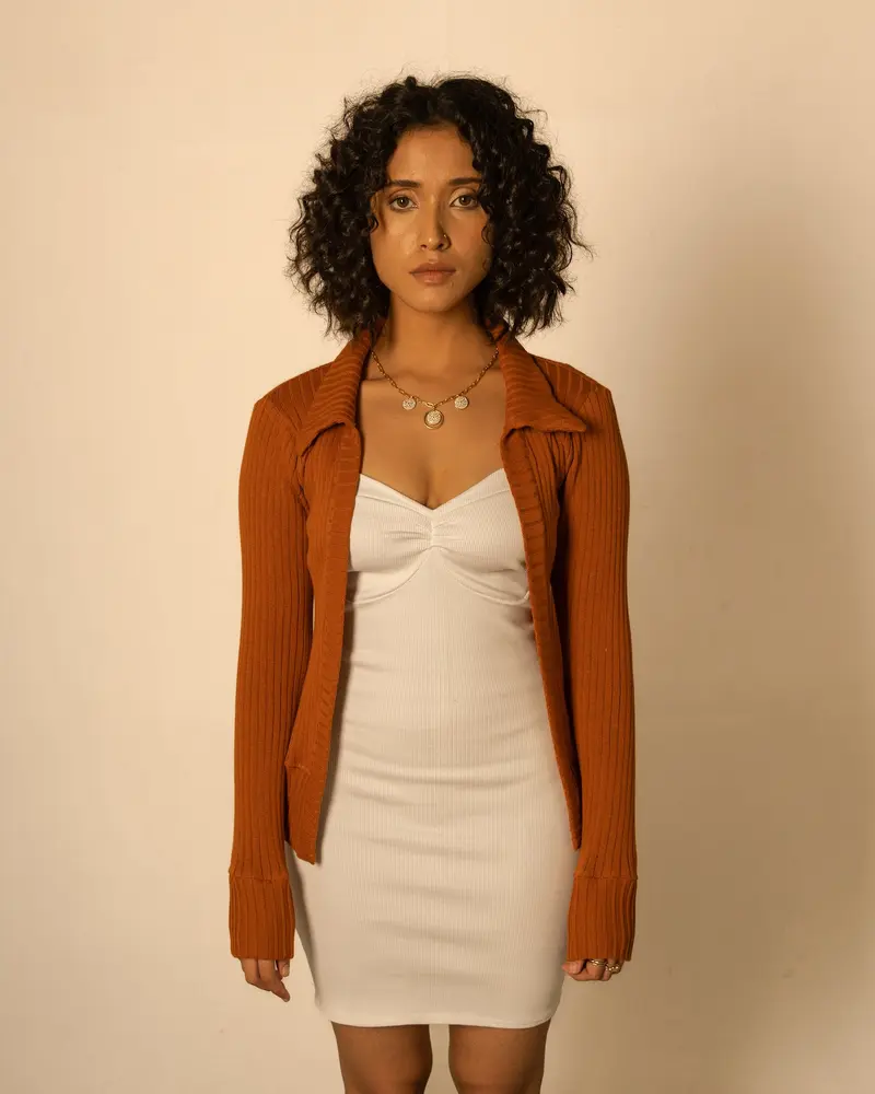Orange Cardigan