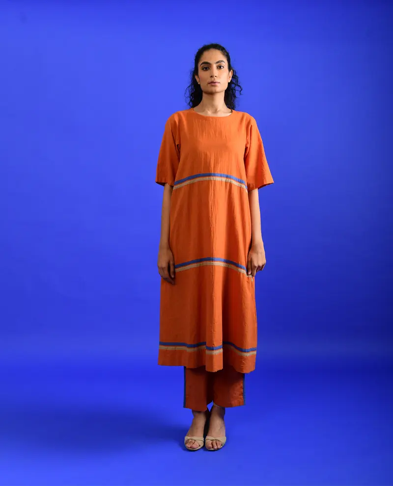 Orange Cotton Co-ord Set