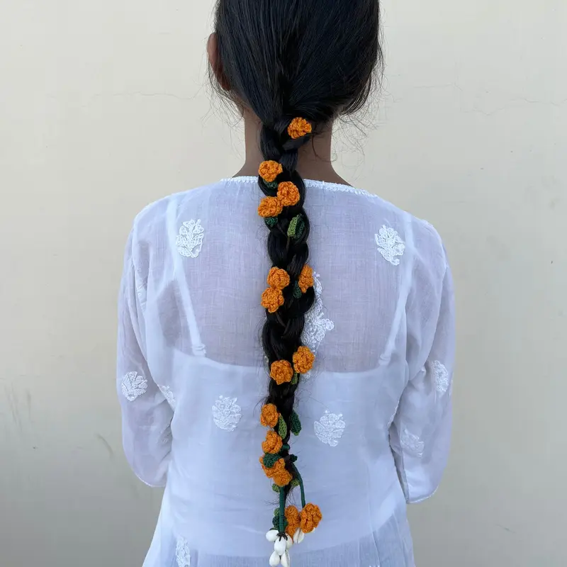 Orange Crochet Hair Parandi