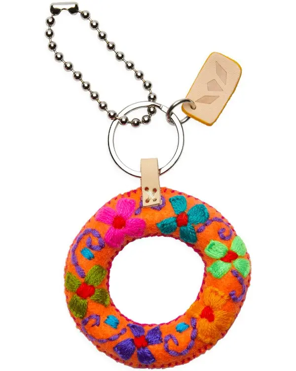 ORANGE FELT ALPHABET CHARM "O"