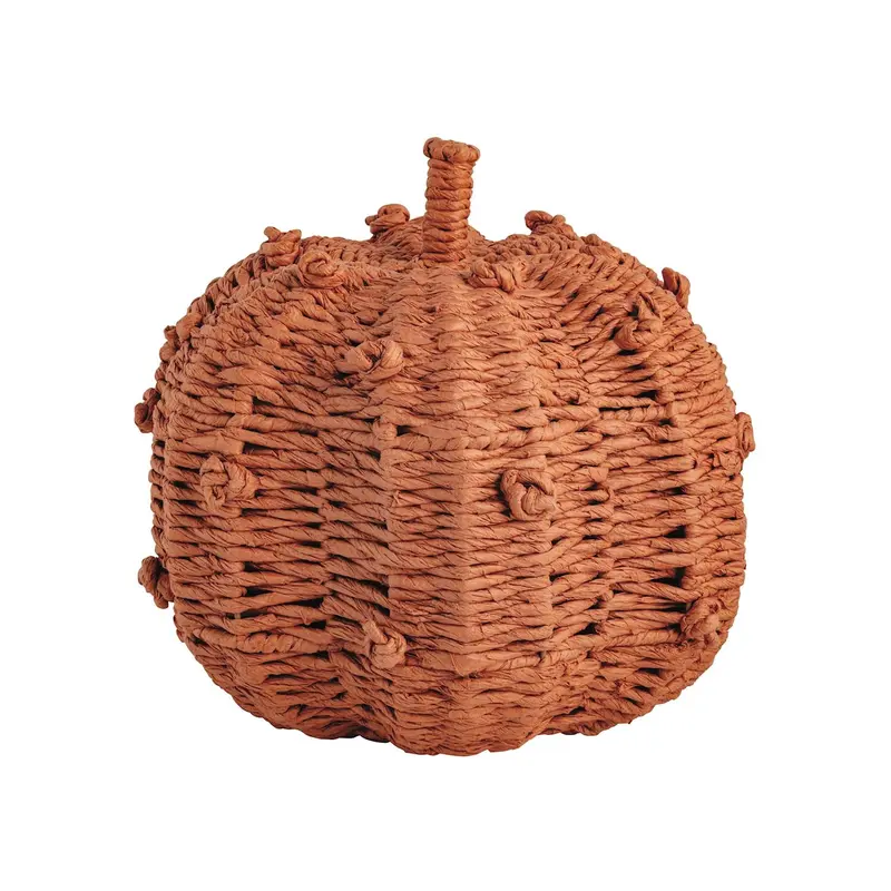 Orange Woven Knot Pumpkin by Mudpie
