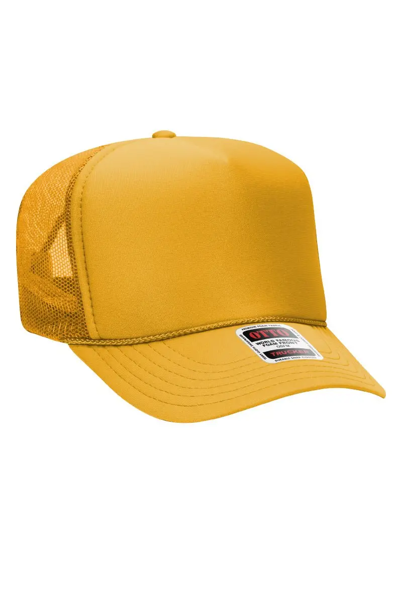 OTTO Gold Foam Front High Crown Trucker Hat