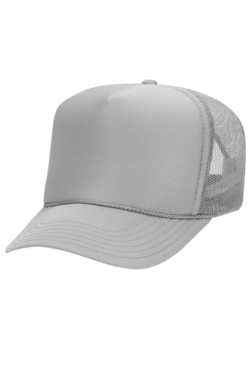 OTTO Gray Foam Front High Crown Trucker Hat