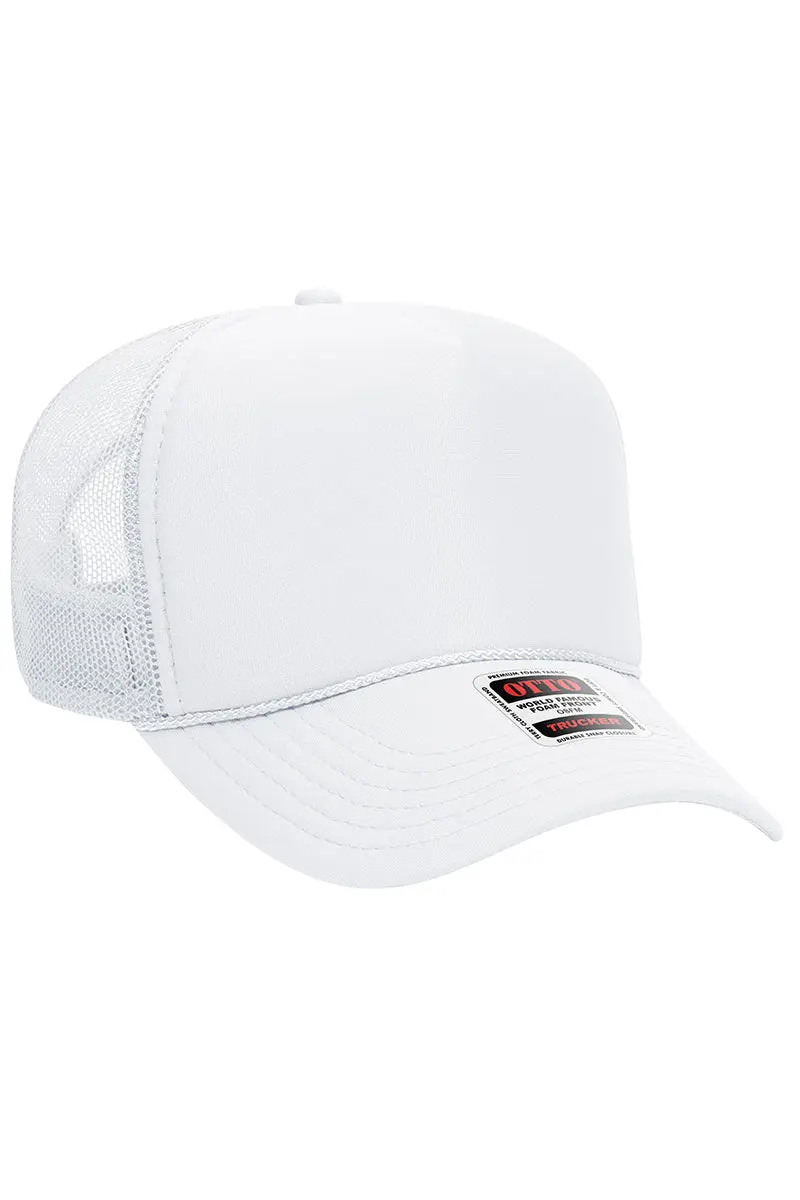 OTTO White Foam Front Mid Profile Trucker Hat
