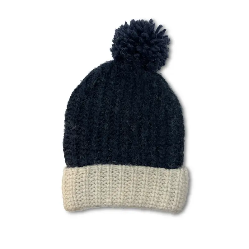 Oversized Alpaca Pom Pom Hat