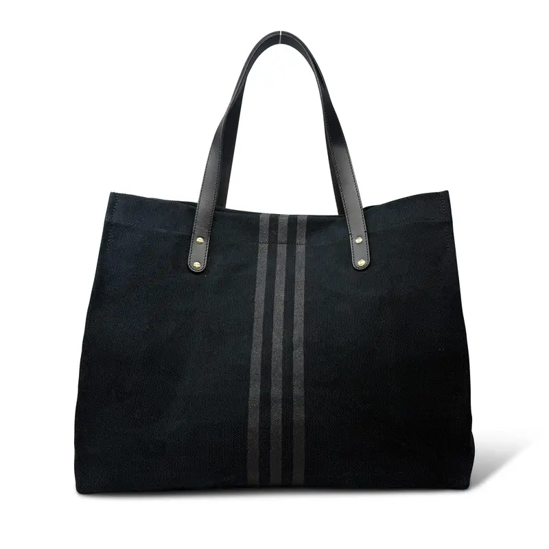 Oversized Tote - Washed Black Canvas