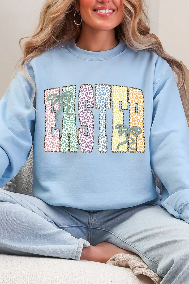 Pastel Easter Coquette Heavy Blend Crew Sweatshirt