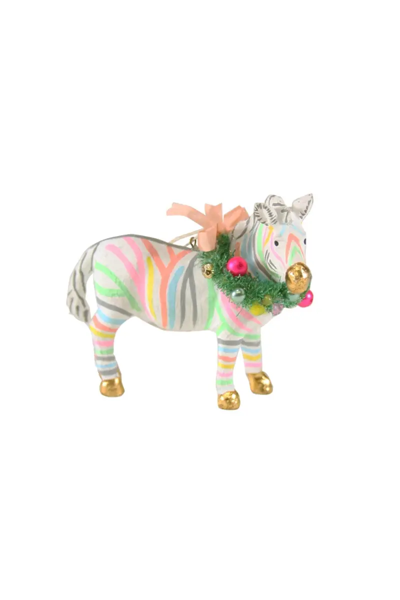 Pastel Zebra Ornament