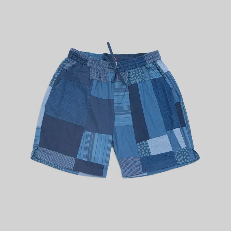 Patchwork Indigo Shorts