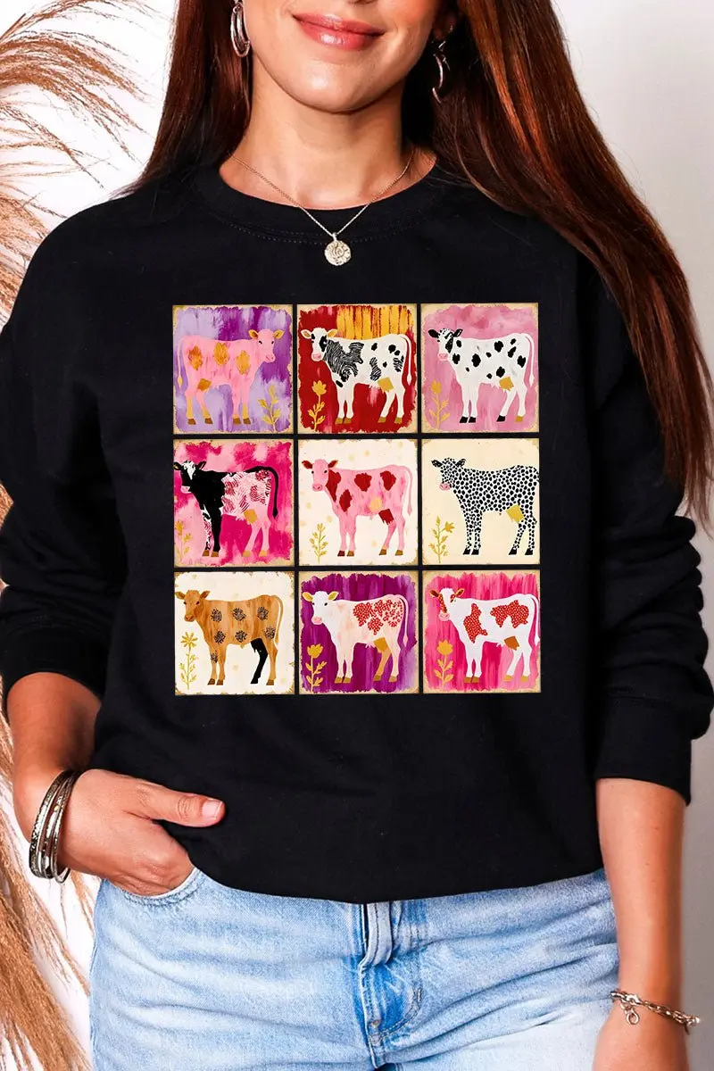 Patchwork Pastures Heavy Blend Crew Sweatshirt