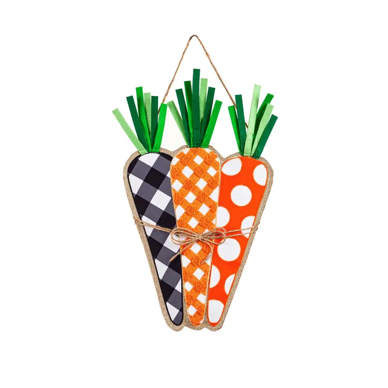Patterned Carrots Door Decor