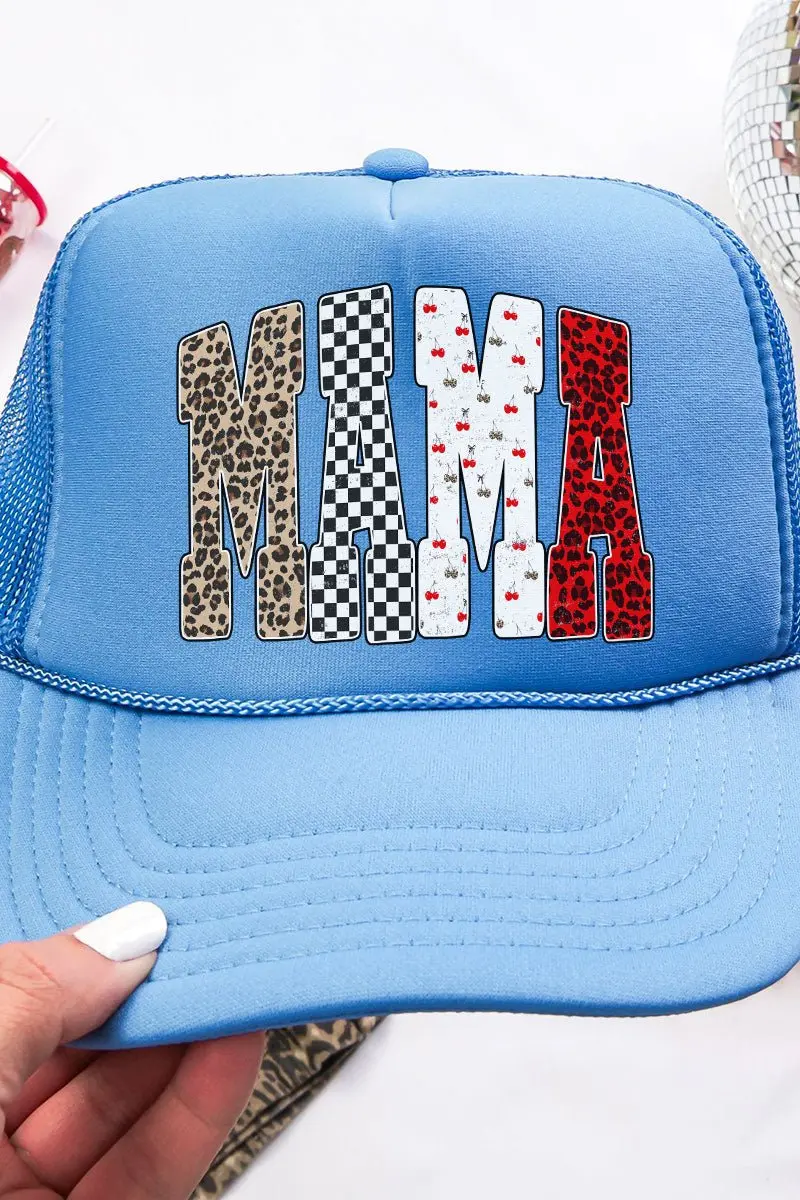 Patterned Mama Otto Columbia Blue Foam Front Trucker Hat
