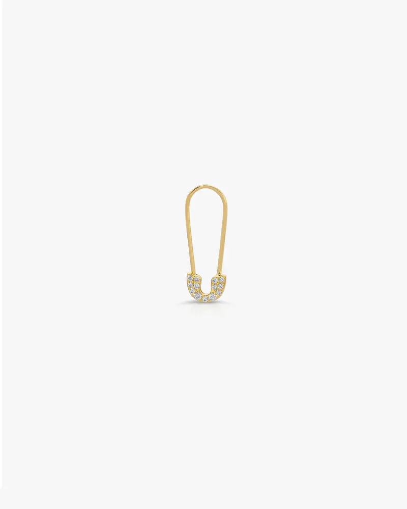 Pavé Safety Pin Earring