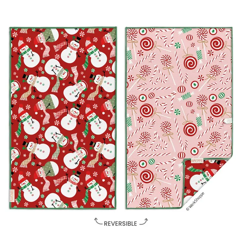 Peppermint Party Microfiber Reversible Towel