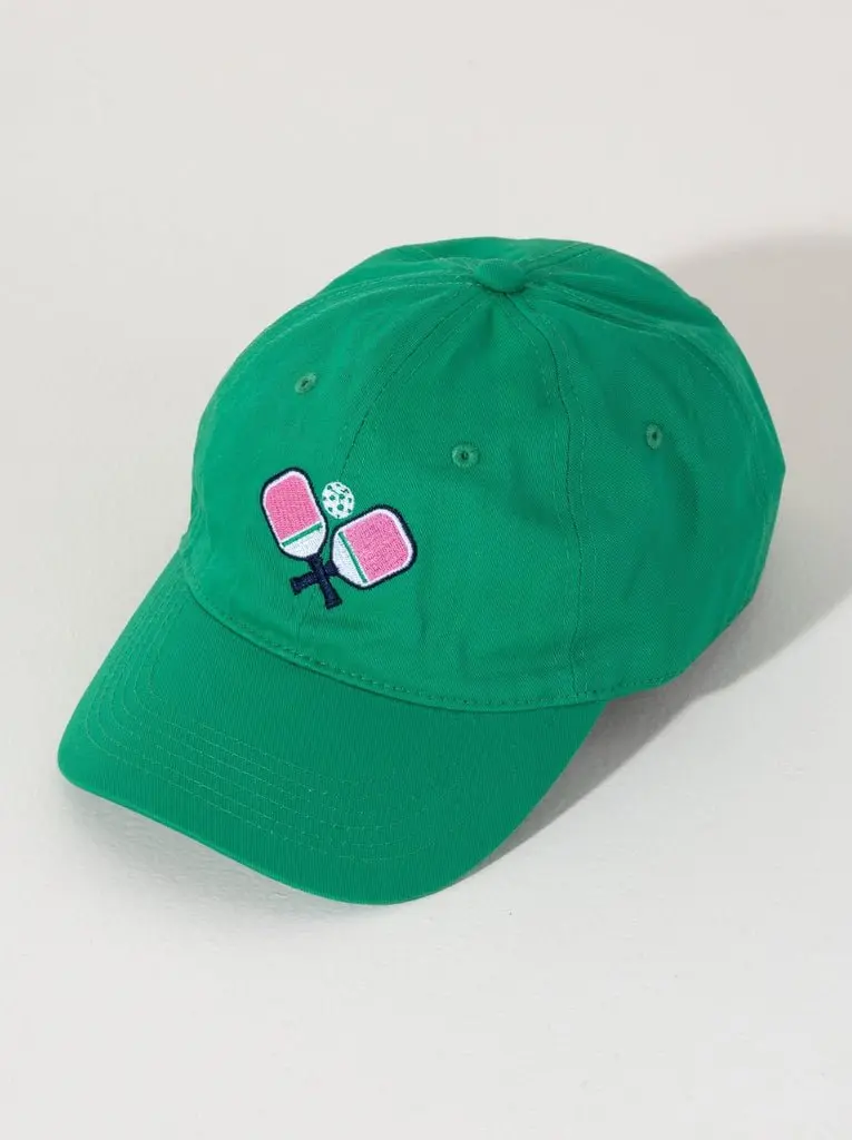 Pickleballer Green Paddles Hat