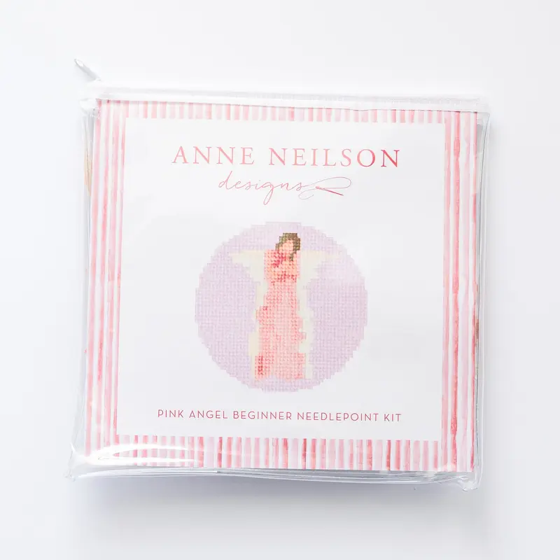 Pink Angel Beginner Needlepoint Kit