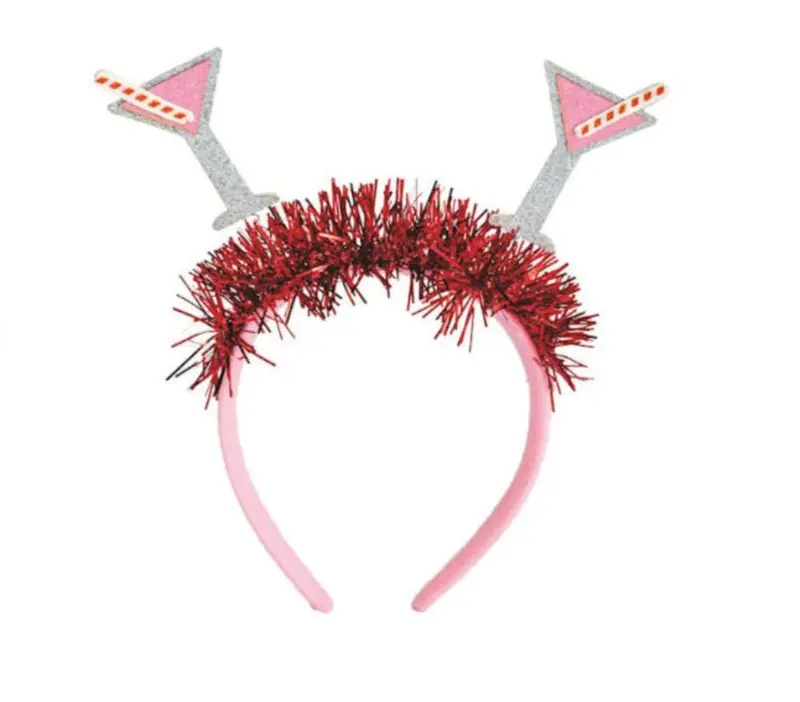 Pink Drink Holiday Felt Headband