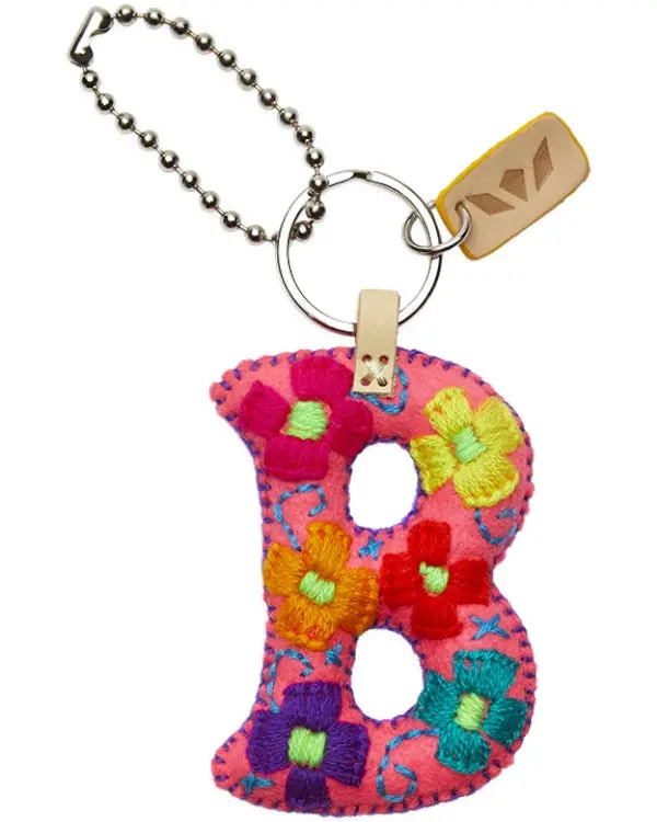 PINK FELT ALPHABET CHARM "B"