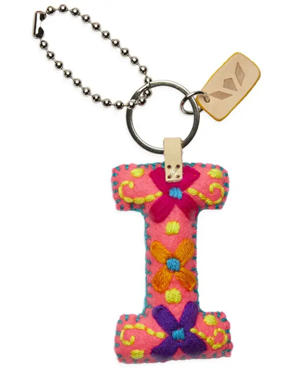 PINK FELT ALPHABET CHARM "I"