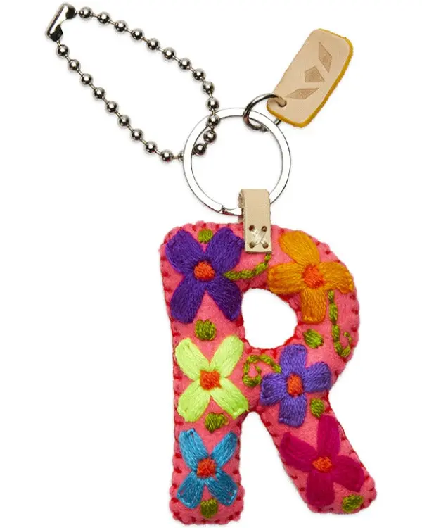 PINK FELT ALPHABET CHARM "R"