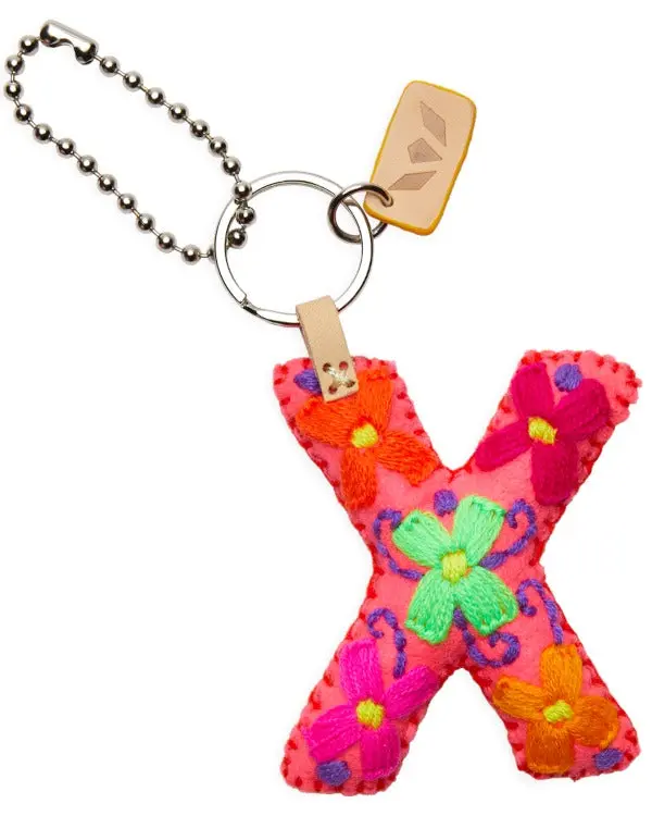 PINK FELT ALPHABET CHARM "X"