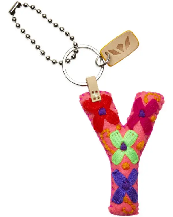 PINK FELT ALPHABET CHARM "Y"