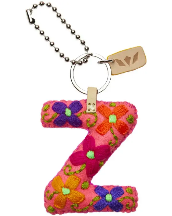 PINK FELT ALPHABET CHARM "Z"