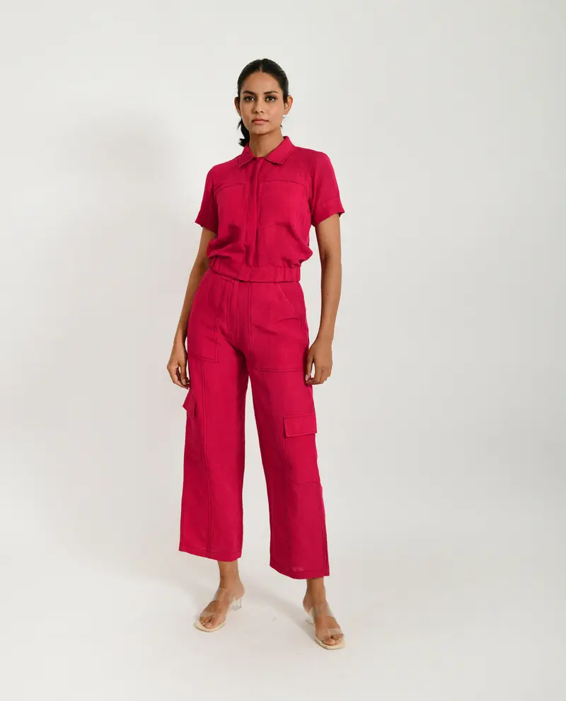 Pink Linen-Co-ord