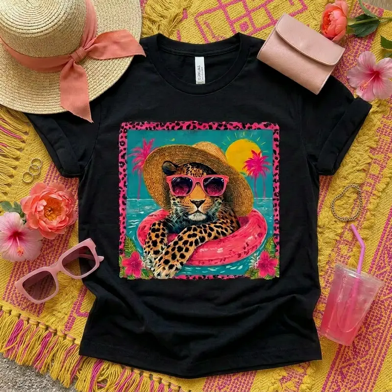Pink Paradise Leopard Tee
