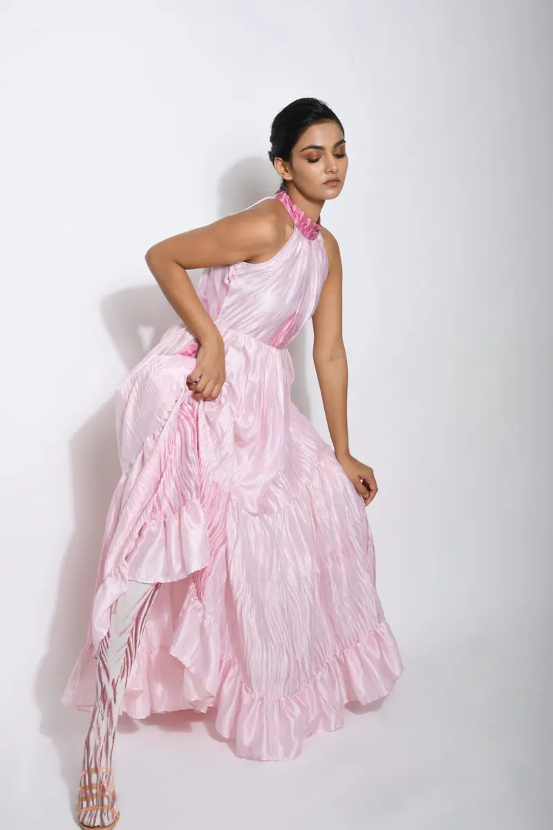 Pink Tiered Dress