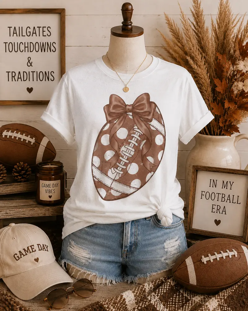 Polkadot Football SoftPrint Tee
