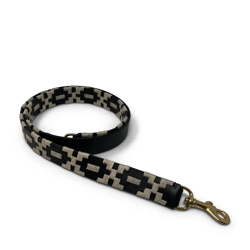 Polo Strap - Embroidered B/W