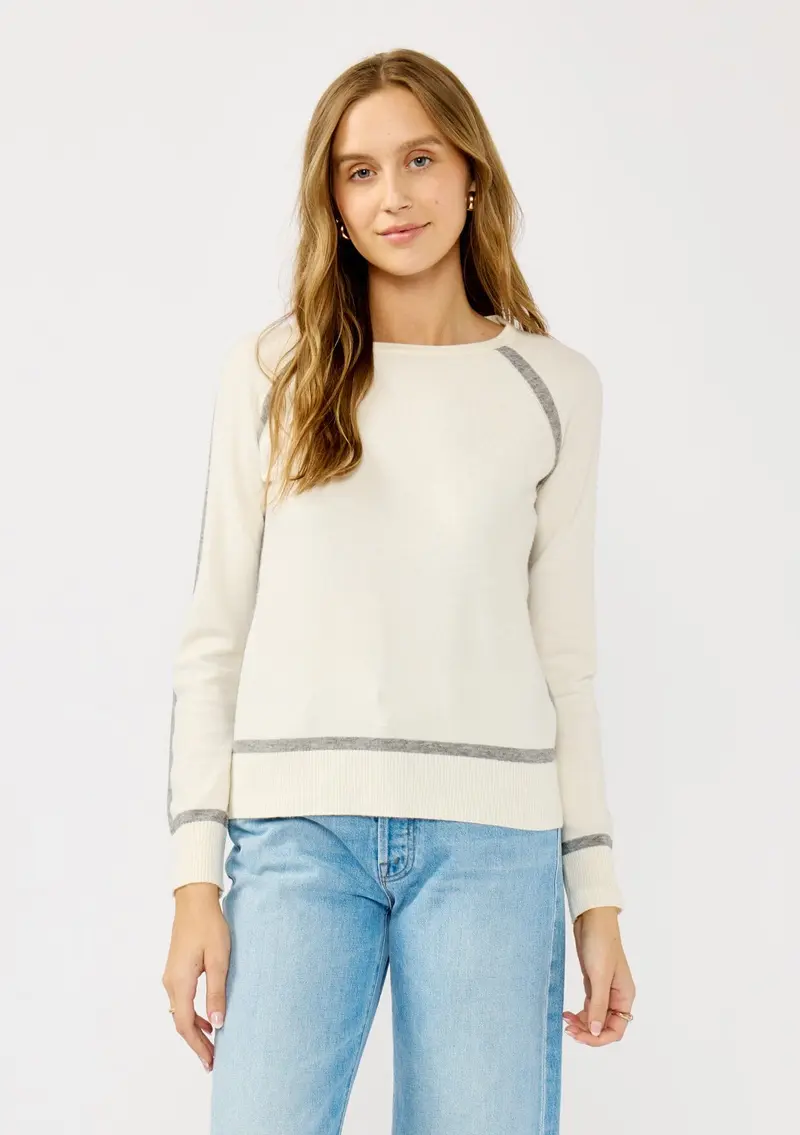 Posh Border Striped Pullover