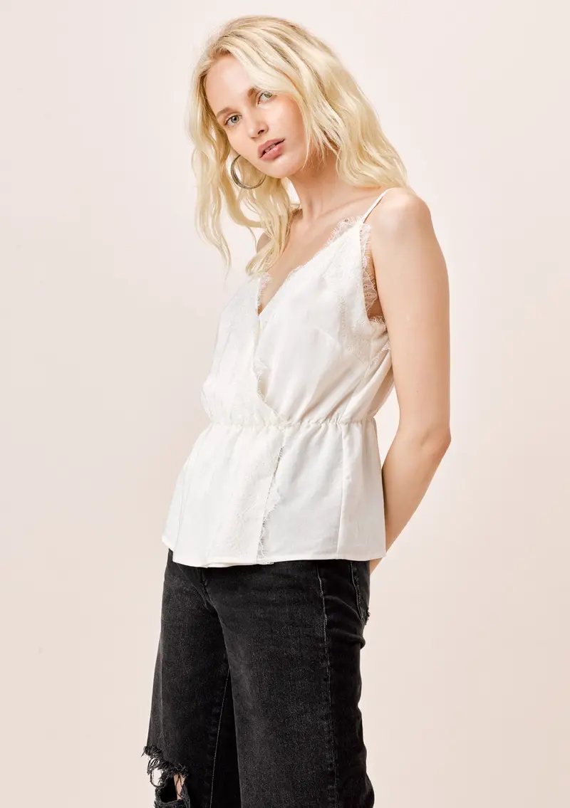 Pree Eyelash Lace Trim Cami